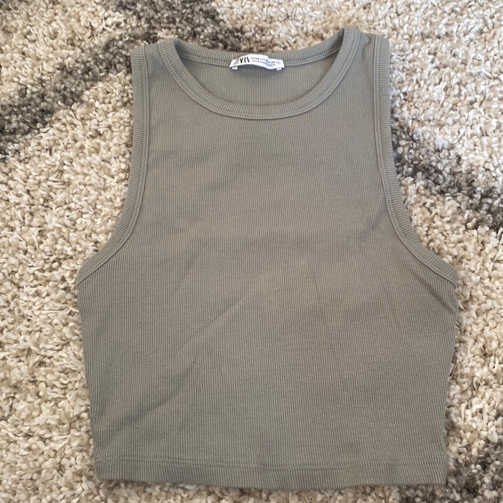 Zara green tank top
